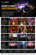 Event & Party Photography	 * Birthday Parties   * Anniversaries   * Corporate Events & Seminars   * Concerts & Festivals