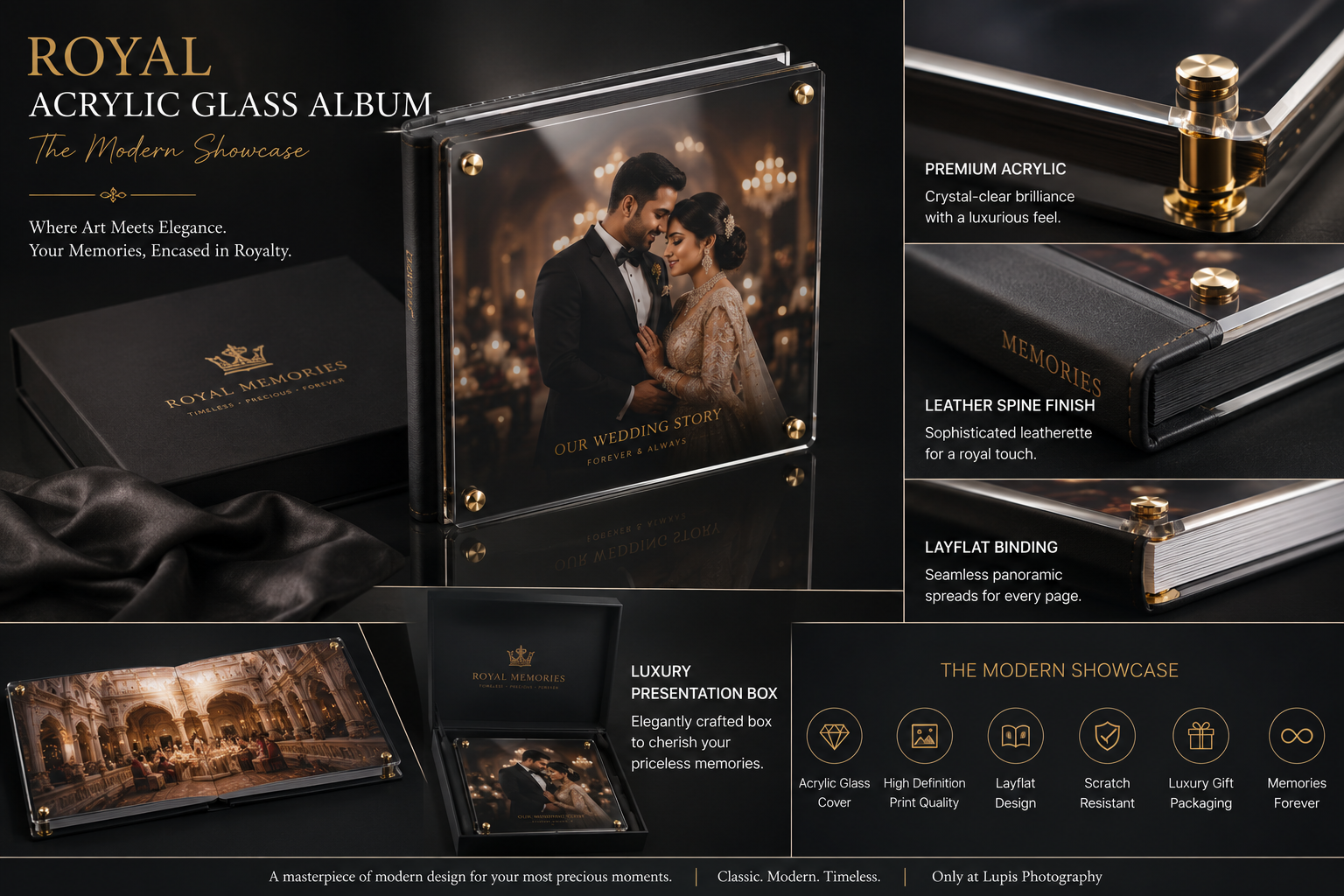 Royal Acrylic Glass Album (The Modern Showcase)