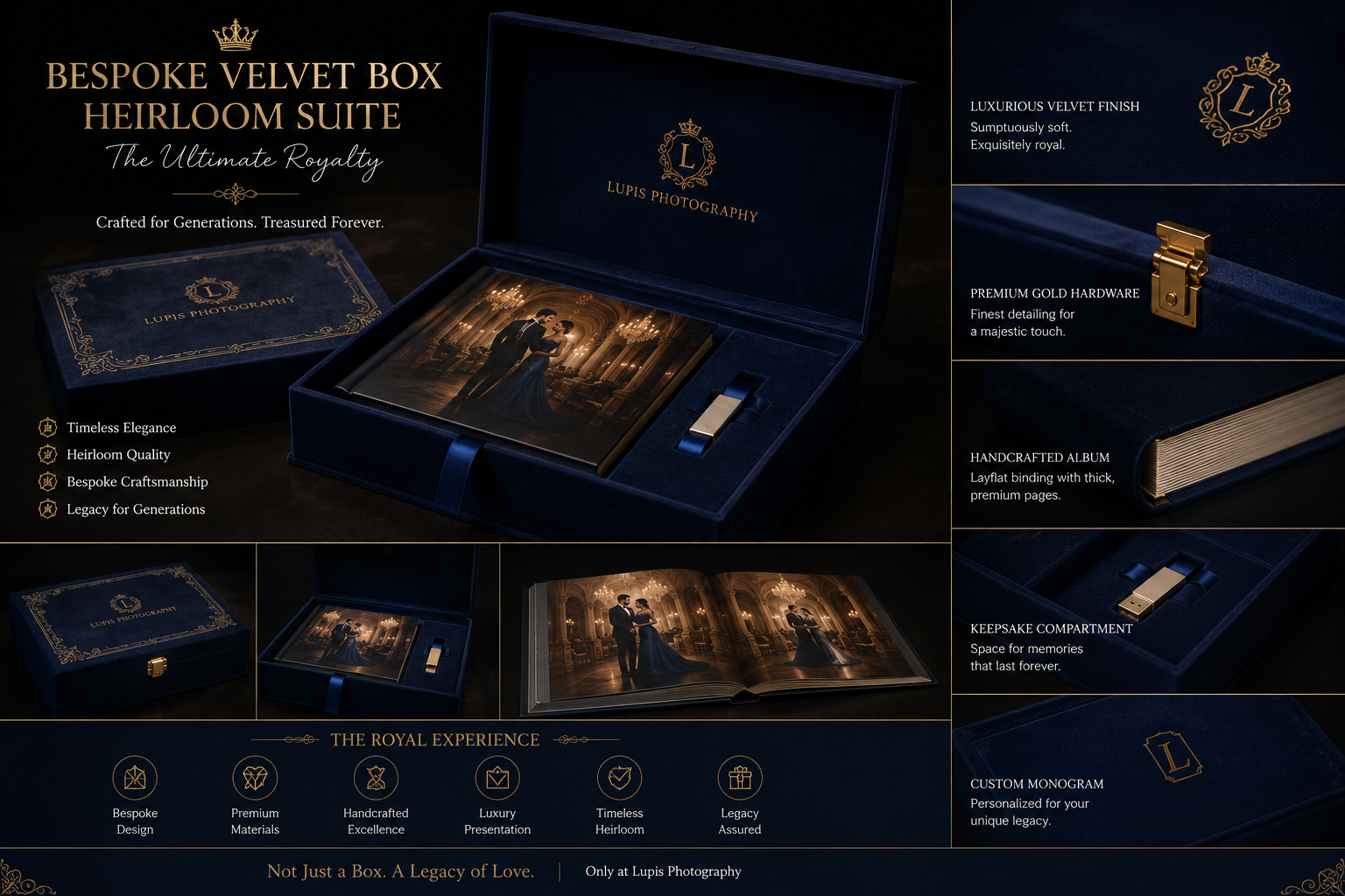 Bespoke Velvet Box Heirloom Suite (The Ultimate Royalty)